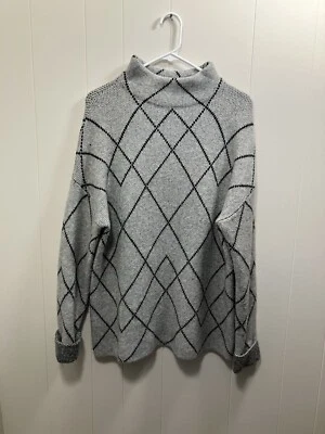 Christian Siriano Women’s Mock Neck Knit Sweater 24%  Merino Wool Medium U4 - Image 1 of 4