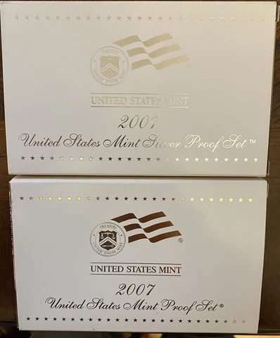 2007 14 COIN SILVER & CLAD PROOF SETS W/ BOXES & COA'S  FREE U S SHIPPING Cover