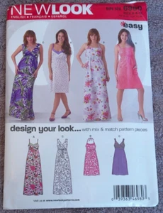 New Look Pattern 6980 Ms DESIGN YOUR LOOK Sleeveless Dress 2 Lengths w/Opts 4-16 - Picture 1 of 3