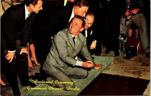 Hollywood CA Kirk Douglas Graumans Donald OConnor George Jessel postcard NP4 - Picture 1 of 2