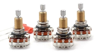 4x Bourns 500K Pots 3/4” Long + 2x Orange Drop .022uf 200V Caps - Image 1 of 4