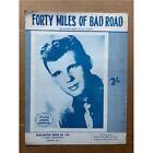 Duane Eddy Forty Miles Of Bad Road Sheet Music Original 1959 Fold Out Music Shee