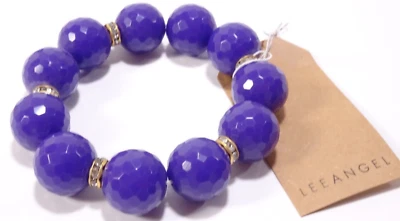 Lee Angel Women's Carrie Resin Ball Crystal Spacer Stretch Bracelet NWT 125 - Image 1 of 4