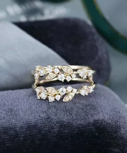 1,60 Karat runder Schliff simulierter Diamant Hochzeitsband Ring in 14k gelb vergoldet - Bild 1 von 5