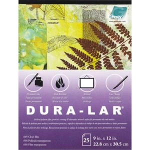 Grafix Dura-Lar Clear Pad .005 x 9 inch x 12 inch 25 Sheets - Picture 1 of 2