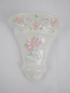 Antike Keramik Wandtasche Bänder und Rosen - Bild 1 von 5