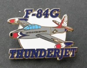 AIR FORCE THUNDERJET F-84G AIRCRAFT LAPEL PIN BADGE 1.25 INCHES - Picture 1 of 1