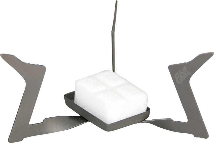 Equipo de supervivencia de titanio plegable Esbit estufa de combustible sólido con bolsa de malla negra 87028 Foto 1 de 1