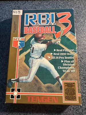 R.B.I. Baseball 3 for Nintendo (NES) with Box and Tengen Sleeve - No Manual RBI - Image 1 of 4