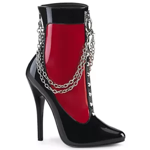 UPPER (RED&BLK) O-RING,CHAINS,STUDS,ZIPS 6" BOOT Sz 6 7 8 9 10 11 12 13 14 15 16 - Picture 1 of 5