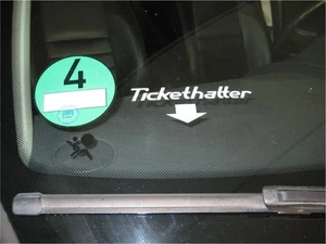 Tickethalter Aufkleber, Knöllchen, Polizei Strafzettel Halter Tuning Fun Sticker - Bild 1 von 4