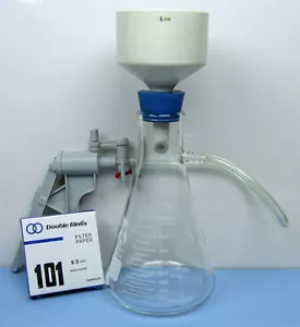 1000 mL MATRAZ DE FILTRACIÓN / EMBUDO BUCHNER / BOMBA DE VACÍO / Juego de filtración - Imagen 1 de 1