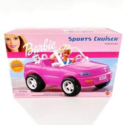 Barbie Sports Cruiser Vehículo Convertible Rosa con Adorable Cachorro Nuevo Sellado Foto 1 de 4
