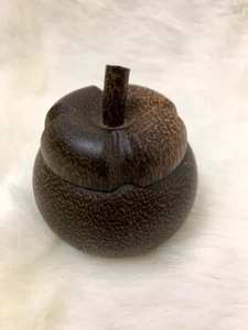 Mangostan Holz Behälter kleines Zubehör Gewürzhalter Thai Souvenir Bangkok - Bild 1 von 4