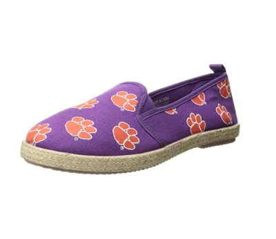 Zapato sin cordones FOCO NCAA Clemson Tigers alpargata de lona para mujer Foto 1 de 3
