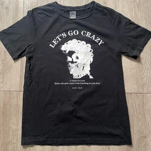 Camiseta Rara Número Nine Lets Go Crazy Talla 2 De Colección Hombres Mediana Hecha en Japón - Imagen 1 de 6