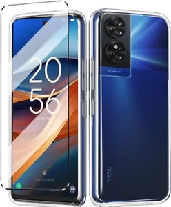 Pour TCL 50 SE VERRE TREMPÉ + COQUE TRANSPARENT PROTECTION ANTICHOC INTEGRAL - Zdjęcie 1 z 11