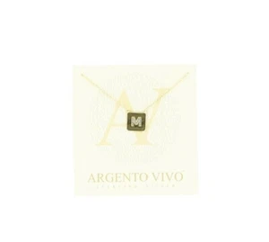 Argento Vivo Gold 'M' Cubic Zirconia Initial Pendant Necklace $78 - Picture 1 of 1