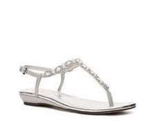 unisa silver rhinestone sandals