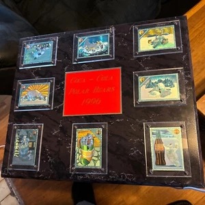 Juego de 8 cartas en placa Coca-Cola Polar Bears 1996 - Imagen 1 de 13