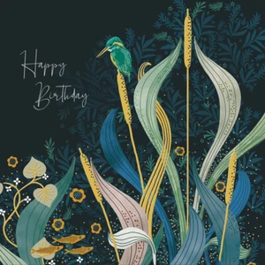 Kingfisher Gone Angeln Geburtstag Grußkarte National Trust von Woodmansterne - Bild 1 von 1