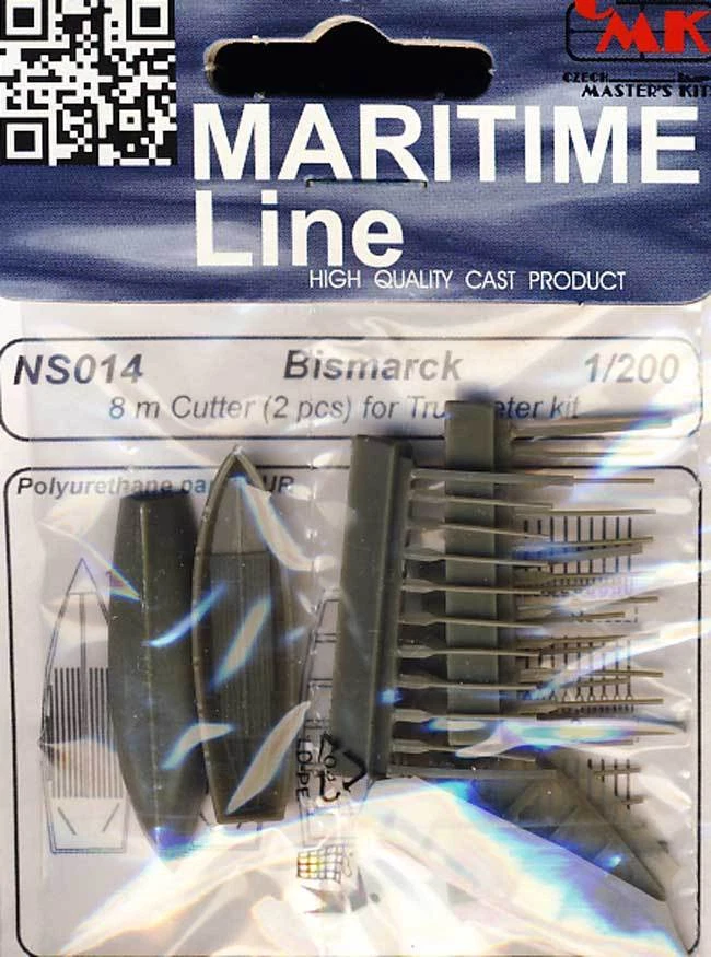 CMK Bismarck 2x 8m Cutter / Rettungsboote Schiffe 1:200 Trumpeter Modell-Bausatz - Bild 1 von 1