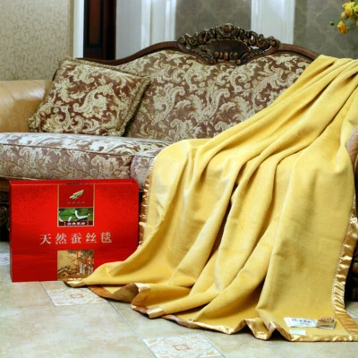 100% Grade A Mulberry Silk Blanket Winter Bed Sheet Throws Multicolor Gift Towel - Image 1 of 4