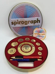 Spirograph Die-cast Collector's Set Kahootz Hasbro Round Tin Instructions 8.5” - Picture 1 of 1