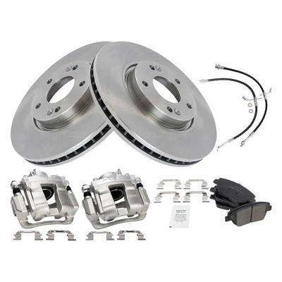 Kit de pastillas de freno delanteras y rotor de cerámica para Hyundai Sonata 2011-2013 Foto 1 de 4