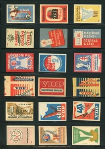 ¡LOTE DE 18 ETIQUETAS PUBLICITARIAS MATCHBOX VINTAGE!! XX48 - Imagen 1 de 1