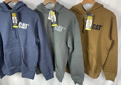 Sudadera con Capucha PEQUEÑA para Hombre Caterpillar en Azul, Gris O Marrón Elige Color Nueva con Etiquetas Foto 1 de 4