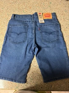 NWT Levis Boys 511 Slim Stretch Shorts Size 16 Reg 28W Jeans Super Soft Stretch - Picture 1 of 5