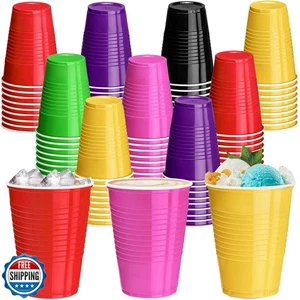 120 pcs 16 oz colourful plastic cups colored plastic cups disposable 16 oz As - Picture 1 of 5