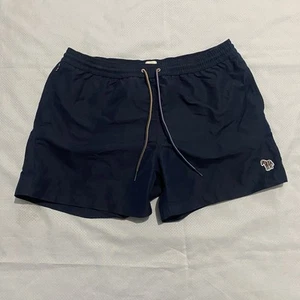 Paul Smith Swimwear Swim Trunks Shorts Mens Size 30 Navy Blue Logo Zebra - Picture 1 of 7