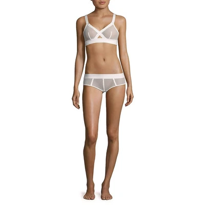 Bralette copa triángulo transparente Dkny, blanco, grande Foto 1 de 3