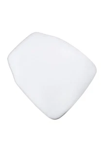 White 1.75" Thick Fabric Chiavari Chair Cushion by Chivari - Picture 1 of 7