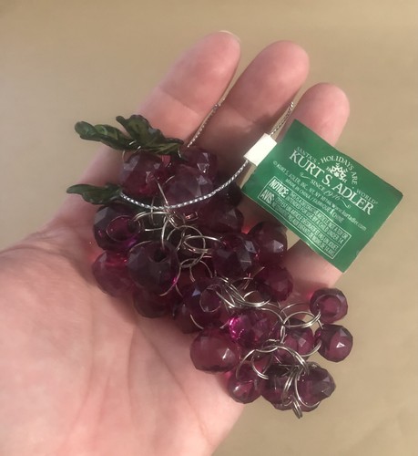 Kurt Adler Grape Christmas Tree Ornament Holiday Decor RB1D26 | eBay