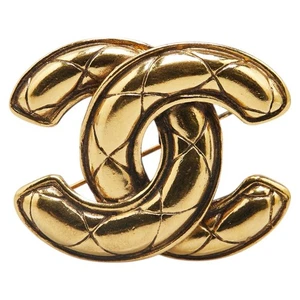CHANEL COCO Mark Matrasse Brooch Women 【Used】 - Picture 1 of 3