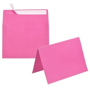 50Pack Dark Pink 5x7 Envelopes, A7 Envelopes with Folded Cards - Picture 1 of 6