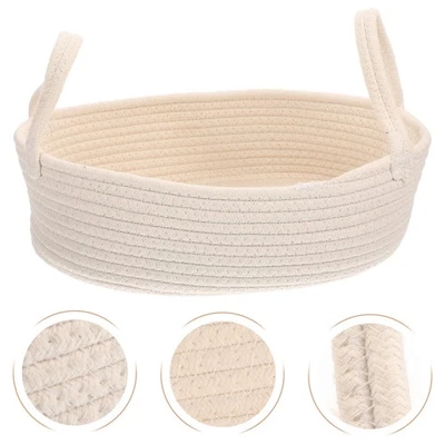  Knitting Basket Cotton Storage Cabinet Baskets for Organizing Cloth - Image 1 of 4