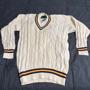 Suéter De Colección Hickey Freeman Para Hombre M Crema Cuello en V Colección Bobby Jones - Imagen 1 de 6