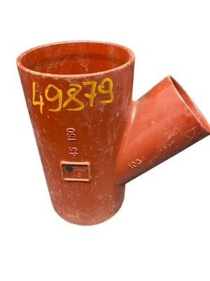 SML Abzweig aus Gusseisen DN150/100 45° Abwasser Abfluss Rohr Kanalrohr 49879 - Bild 1 von 4