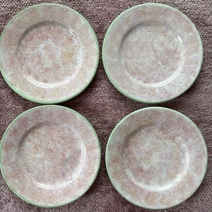 Set of 4 Plates Grazia Deruta Italy My Garden Sharon Frantz Italy S. Woodward - Picture 1 of 11