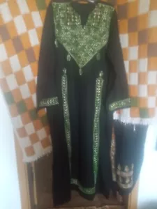 kaftan herren baumwolle schwarz grün unisex - Bild 1 von 1