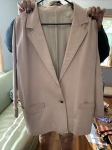 womens leather coat large - Picture 1 of 5