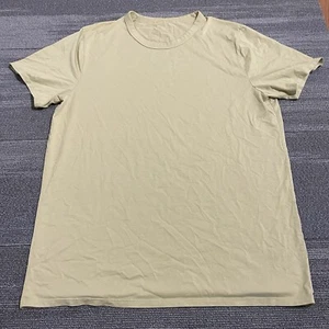 Lululemon Shirt Mens Large Yellow 5 Year Basic Crew Active Lightweight Stretch* - Picture 1 of 10