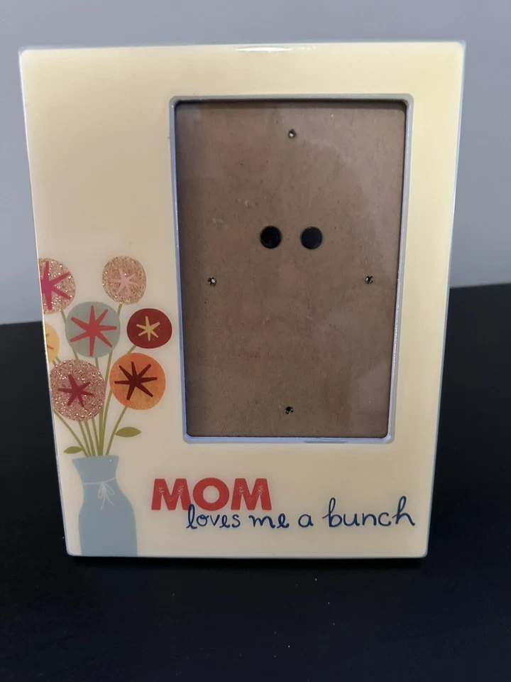 Marco de fotos mamá me ama un ramo 4x6 foto madre niño memoria especial flor Foto 1 de 4