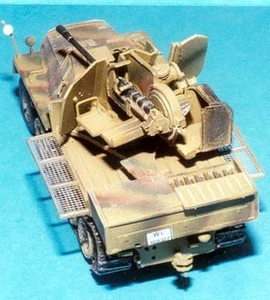 Milicast G180 1/76 Resina Segunda Guerra Mundial Alemán SWS Pesado Blindado H'track y 37 mm Flak 43 - Imagen 1 de 1
