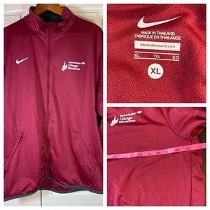 Giacca Nike Chicago Marathon uomo XL full zip corsa pista marrone tempo libero - Foto 1 di 13
