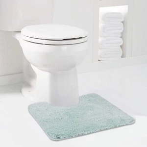 Walensee Contour Rug (20X24, Aqua) Non Slip Bath Mat, Soft Microfiber Shaggy Mat - Picture 1 of 12